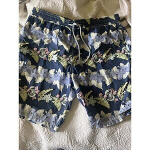 Vilebrequin Swim Trunks  Xxl Hawaii Theme‎ Bananas Flowers Starfish Blue